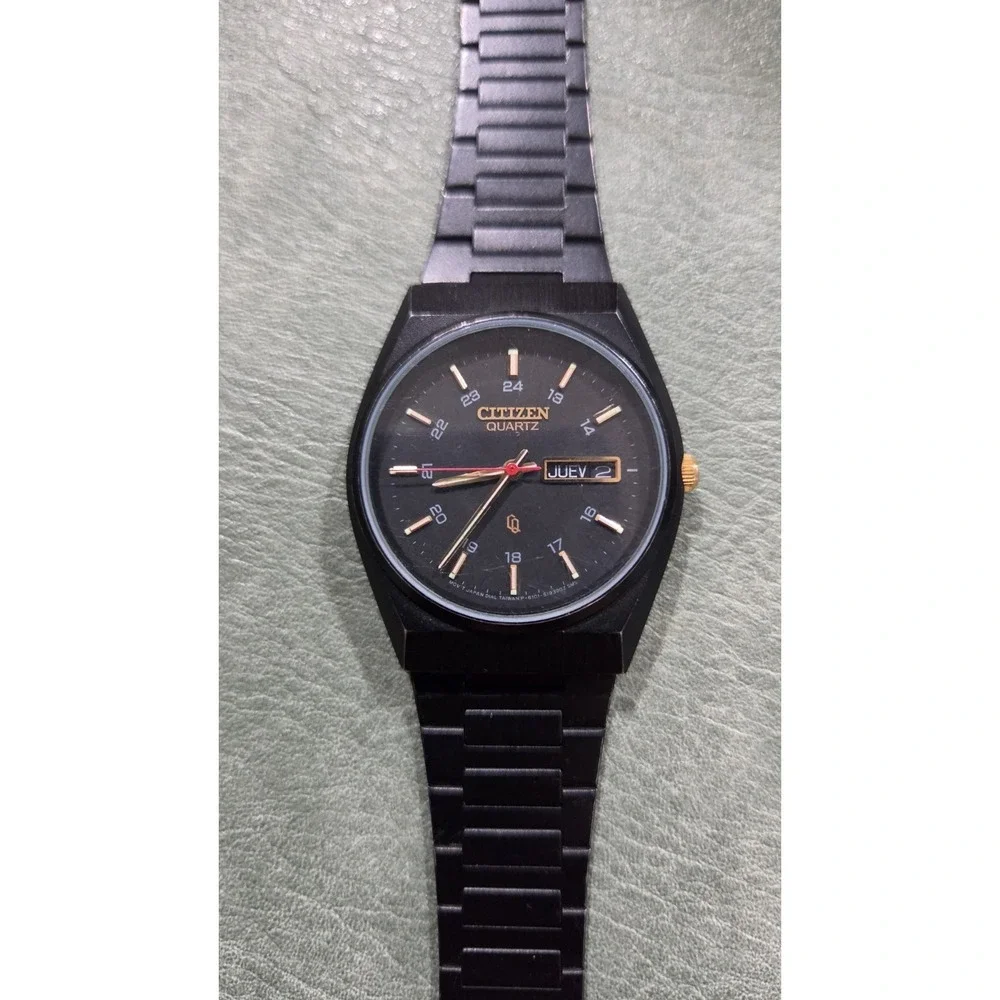 Citizen Quartz CQ Black PVD Mens Watch - 35-8479 Model GN-4W-S NEEDS BATTERY